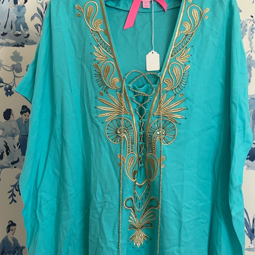 Lilly Pulitzer Chai Caftan Beach Cover Up